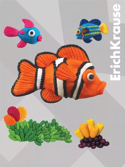 Классический пластилин для детей - ErichKrause, 6, 8, 10, 12, 16, 18 и 24 цветов
