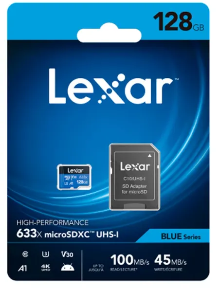 Карта памяти Lexar, 128 GB, 10 класс, для видеонаблюдения
