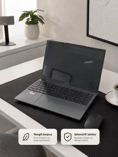 Ноутбук Lunix 14 дюймов, 12GB RAM, 256GB SSD, Windows 10 Pro, для учёбы и работы