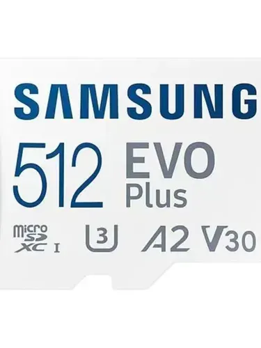 Карта памяти 512 ГБ 2025 130 мбит/с Micro SDXC Samsung EVO Plus class 10 (MB-MC512SA/CN), расширение памяти с адаптером