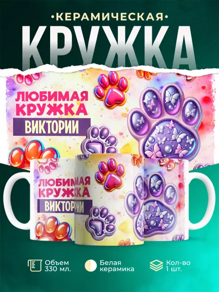 MADE_WITH_LOVE Кружка с именем Любимая кружка Виктории