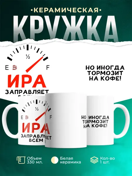 MADE_WITH_LOVE Кружка Всем заправляет Ира