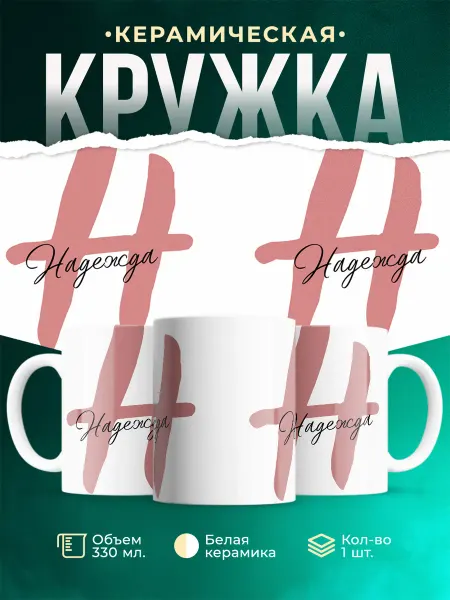 MADE_WITH_LOVE Именная кружка Надежда