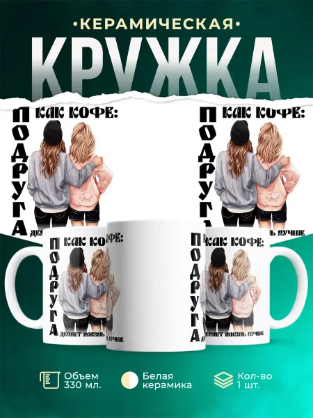 MADE_WITH_LOVE Женское Подруга как кофе