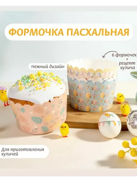 My neighbor Alice Формы пасхальные для кулича 6шт