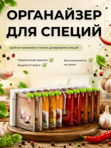 Amonie6 Органайзер для хранения специй и приправ, наборы для специй