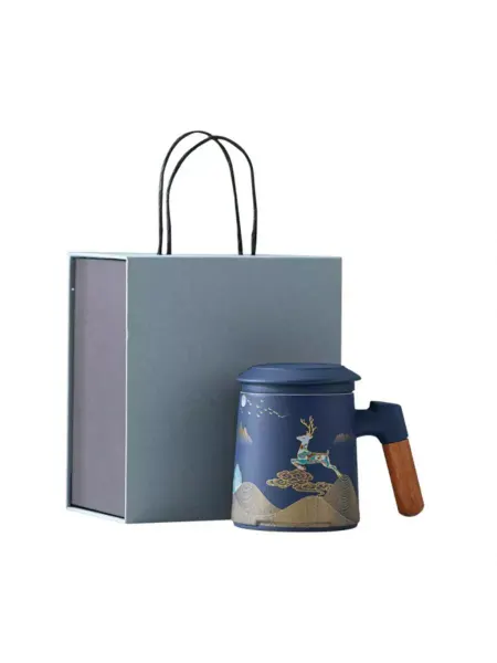 Zesee Фарфоровая чашка для чая Xiaomi ZeseeTea Cup Blue