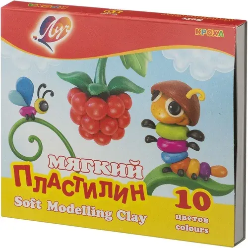 Луч Пластилин Кроха 10 цветов, 150 г