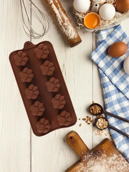 Zeleniy gnom Силиконовая форма для шоколада "Лапки"