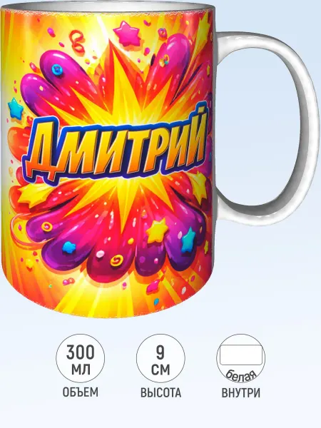 MadePrint Кружка именная Дмитрий - белая внутри