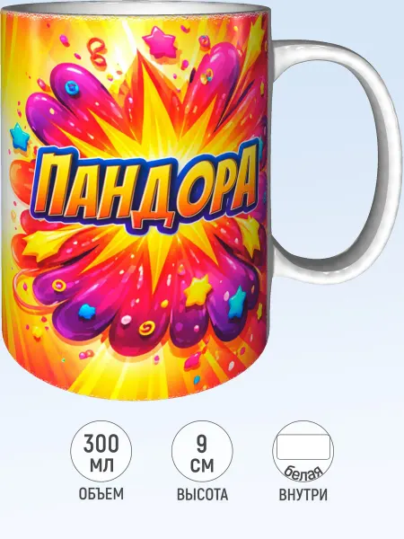 MadePrint Кружка с именем Пандора - белая внутри