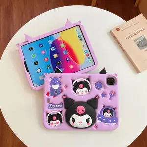 Чехол на айпад противоударный Куроми, подставка для iPad 7/8/9 10.2"(2020/2021/2022) Kuromi, регулируемый ремешок в подарок, размеры 247,6 на 178,5 мм