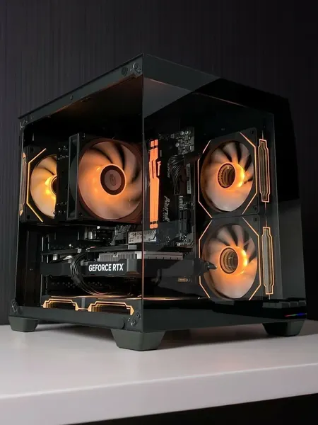 ЮКОМС Системный блок | Игровой компьютер (Intel Core i7-6700, RAM 32 ГБ, SSD 1960 ГБ, NVIDIA GeForce GT 610 (2 Гб), Windows 10 Pro), черный