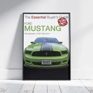 Плакат на стену для интерьера Культовые машины (Ford Mustang S 197 10) - Постер по легендарным и классическим ретро автомобилям формата А4 (21x30 см)
