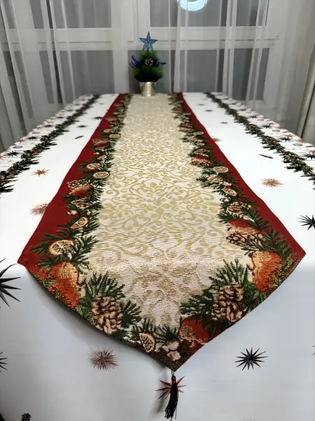 Xvtorov shop Дорожка Новогодняя на стол с люрексом