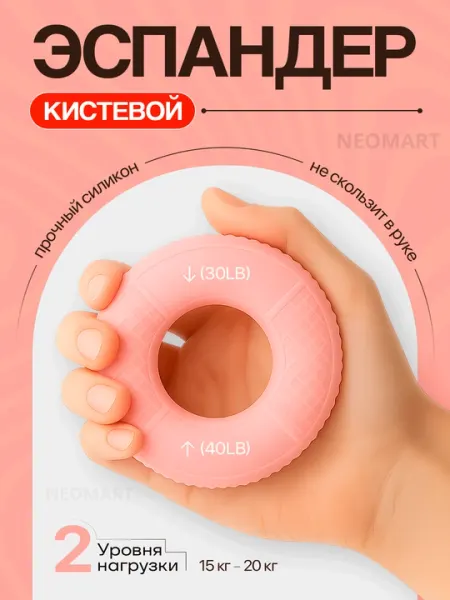 Эспандер кистевой для рук, 2 уровня нагрузки, от 10 до 40 кг