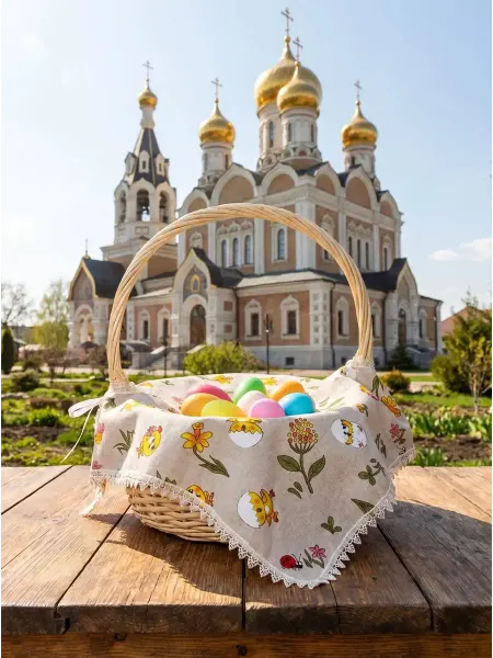 Волшебный сувенир Декор пасхальный, салфетка для пасхальной корзины