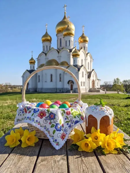 Волшебный сувенир Салфетка хлопковая пасхальная для корзины сувенирная