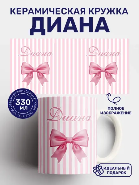Кружки от котиков Кружка именная женская Диана