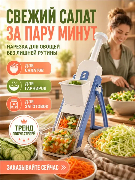 Овощерезка терка ручная, компактная, легко мыть