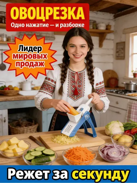 Овощерезка многофункциональная с набором насадок