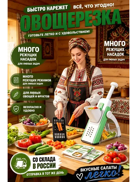 Овощерезка механическая новая усовершенствованная