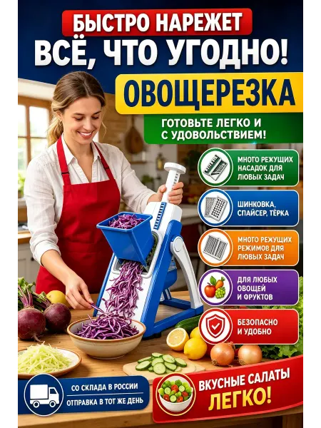 Овощерезка ручная многофункциональная