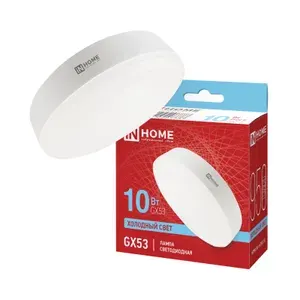 Лампа светодиодная LED-GX53-VC 10Вт таблетка 6500К холод. бел. GX53 950лм 230В IN HOME 4690612020778