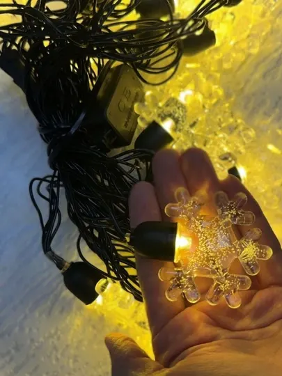 LED новогодняя гирлянда фигурки 3, 6, 10 м, 4 видов