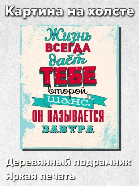 Интерьерный штрих Картина (постер) на стену на холсте 28х35см