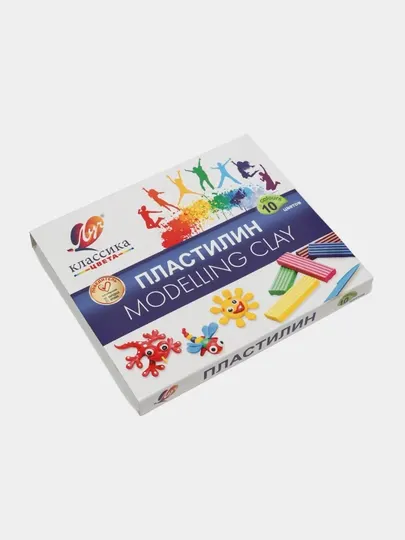 Пластилин детский "Классика" Детство, 10 цветов, 7С 304-08