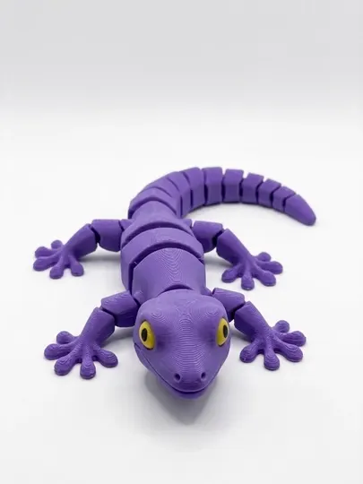 Игрушка анти стресс 3D подвижная Ящерица 10,5x20,5 см, PLA пластик, Articulated Lizard