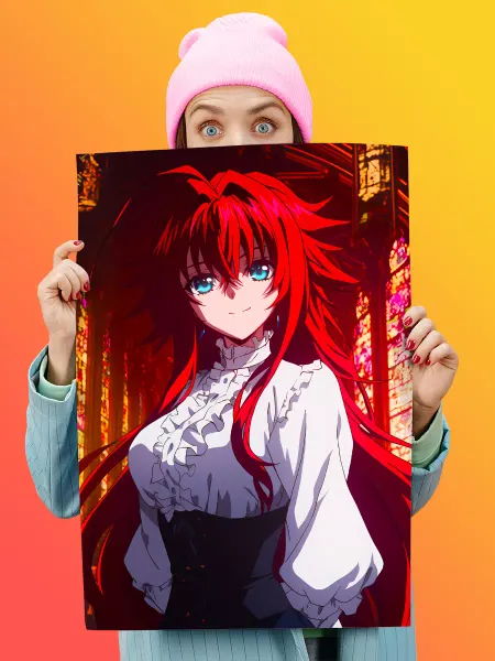 Постер 49х33см аниме Старшая школа DxD Риас Гремори