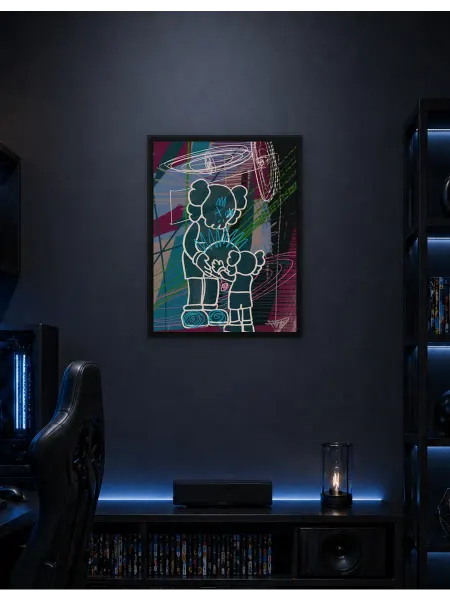 Postersbase Интерьерный постер KAWS Куклы уникальные абстракции 7 50x70