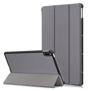 Чехол-обложка MyPads для Huawei MatePad WiFi/ LTE 10.4 (BAH3-W09 / L09) тонкий умный кожаный на пластиковой основе с трансформацией в подставку серый