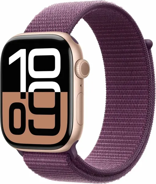Умные часы Apple Watch Series 10 46mm Rose Gold Aluminium Case With Plum Sport Loop