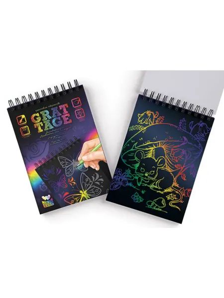 Danko Toys Набор для творчества «Гравюра-блокнот» серия «GRATTAGE», А5