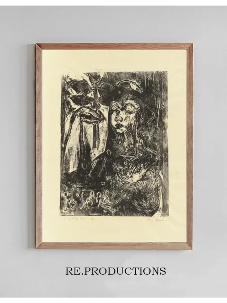Re.productions Постер Melancholischer Kopf - Ernst Ludwig Kirchner