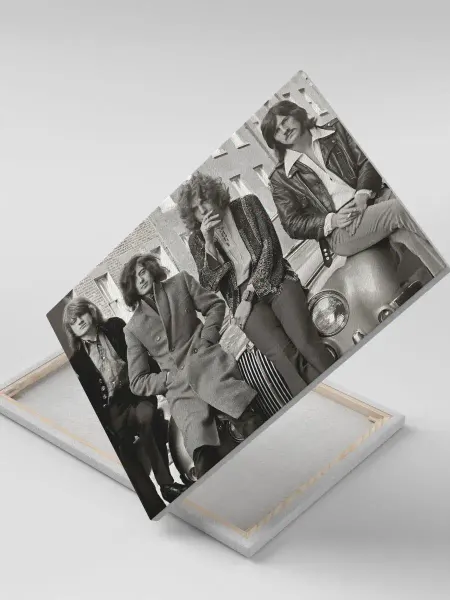 Nuobi Media Холст Led Zeppelin Рок группа Музыка Ретро Постер