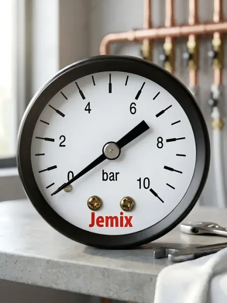 JEMIX Манометр для насоса 10 бар осевой 50 мм
