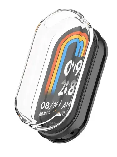 Силиконовый чехол для Xiaomi Mi Band 10 и Mi Band 9 и 8 / Защитный бампер противоударный для фитнес-браслета Ксиоми Ми Бенд 8 и Ми Бенд 9