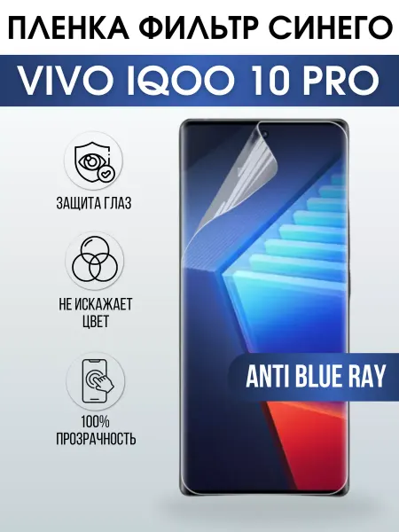Sharp&Cut Гидрогелевая пленка на VIVO IQOO 10 PRO anti blue