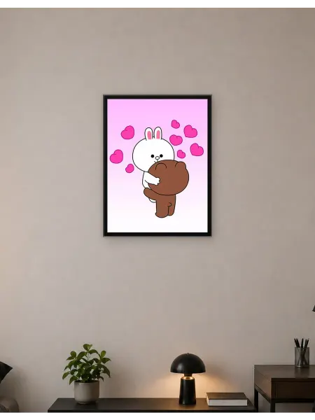 Postersbase Арт-постер медведь коричневый милый животное 13 30x40
