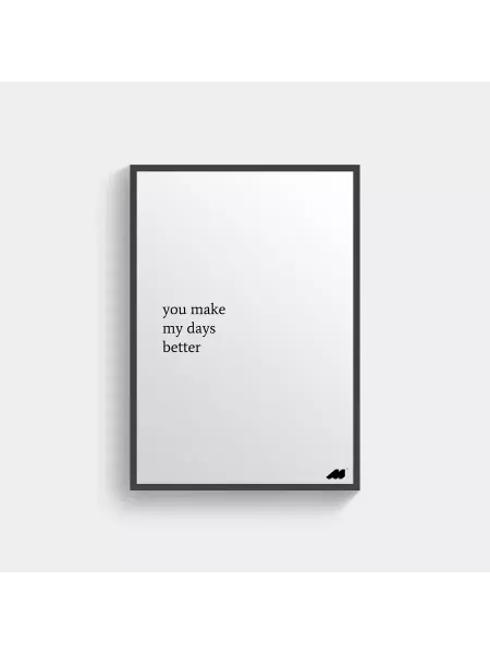 Meswero постер в рамке 21х30см soul u mаke my days better