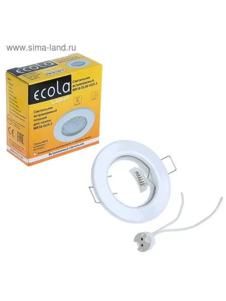 Ecola Светильник встраиваемый 30x80 мм плоский
