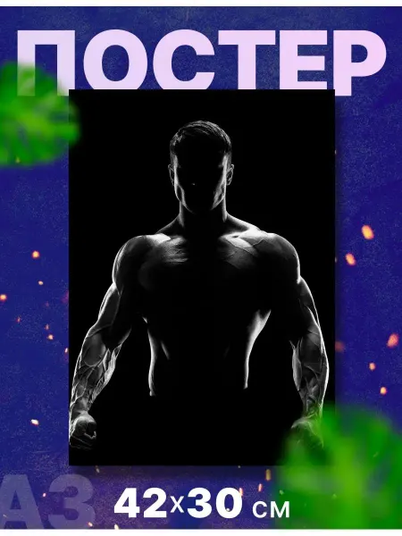 Rocket Print Постер мотивационный "Спорт, жизнь", А3, 42х30 см