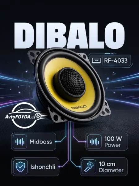 Dibalo RF-4033 10 см midbass – качественный динамик для авто аудио с мощным звуком