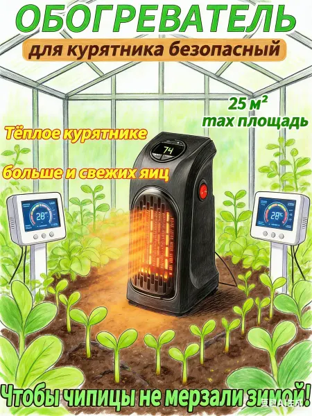 Обогреватель для дома инфракрасный, для курятника