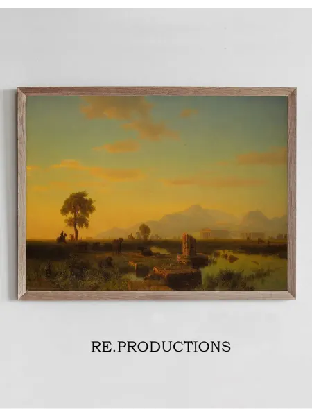 Re.productions Постер Ruins of Paestum - Albert Bierstadt