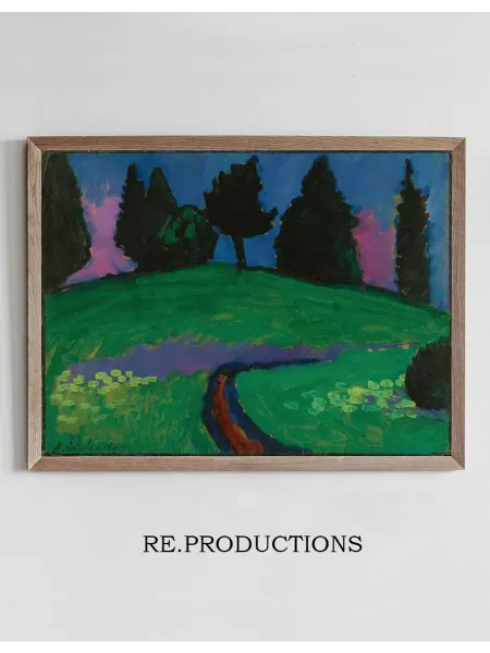 Re.productions Постер Dunkle Bäumeüber Grünem - Alexej von Jawlensky